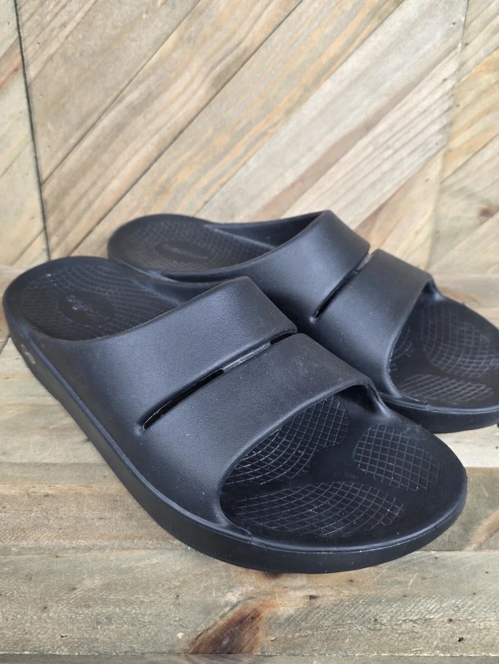 Oofos OOahh Recovery Slides Mens Comfort Sandals Size 11 Black Womens 13